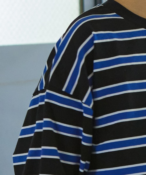 PAIRMANON STREET（ペアマノンストリート）の「【PAIRMANON STREET】ビッグシルエット マルチボーダー 長袖 Tシャツ（Tシャツ/カットソー・キッズ・イエロー系その他/ベージュ系その他2/ブルー系その他/ブラック系その他2/レッド系その他/ブラック系その他6/ブルー系その他2/グリーン系その他/ベージュ系その他/ブルー系その他3/その他/グリーン系その他2/ブラック系その他/ブラック系その他3/ブラウン系その他・90/110/140/120/100/130/150）」の18枚目の写真