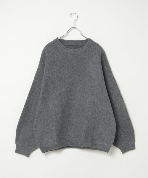 notch.(ノッチ)の「【In Red 11月号掲載】シンプルゆるニット(ニット/セーター・レディース・ベージュ/チャコールグレー・M)」の14枚目の写真