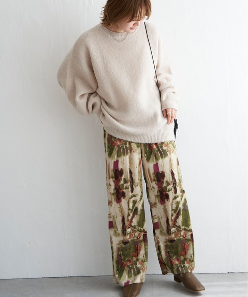 notch.(ノッチ)の「【In Red 11月号掲載】シンプルゆるニット(ニット/セーター・レディース・ベージュ/チャコールグレー・M)」の8枚目の写真