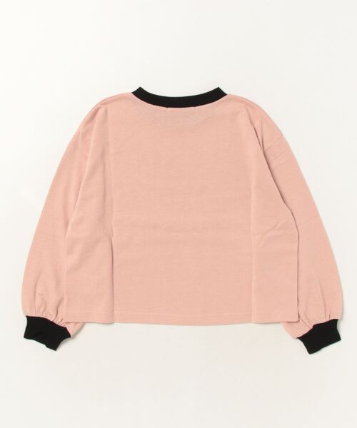 by LOVEiT（バイラビット）の「テキスト長袖Tシャツ（スウェット・キッズ・ブルーグレー/オフホワイト/ピンク/モカ・120cm/130cm/140cm/150cm/160cm）」の10枚目の写真
