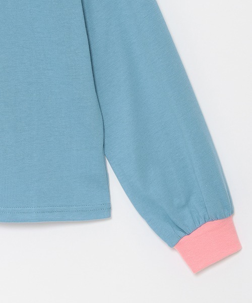 by LOVEiT（バイラビット）の「テキスト長袖Tシャツ（スウェット・キッズ・ブルーグレー/オフホワイト/ピンク/モカ・120cm/130cm/140cm/150cm/160cm）」の6枚目の写真