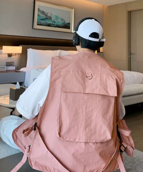 BENDER TOKYO（ベンダートウキョウ）の「【BENDER TOKYO】ミリタリー ルーズ フィッシングベスト（ベスト・メンズ・ブラック/ピンク・M/L）」の20枚目の写真