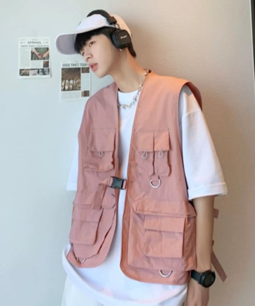 BENDER TOKYO（ベンダートウキョウ）の「【BENDER TOKYO】ミリタリー ルーズ フィッシングベスト（ベスト・メンズ・ブラック/ピンク・M/L）」の21枚目の写真