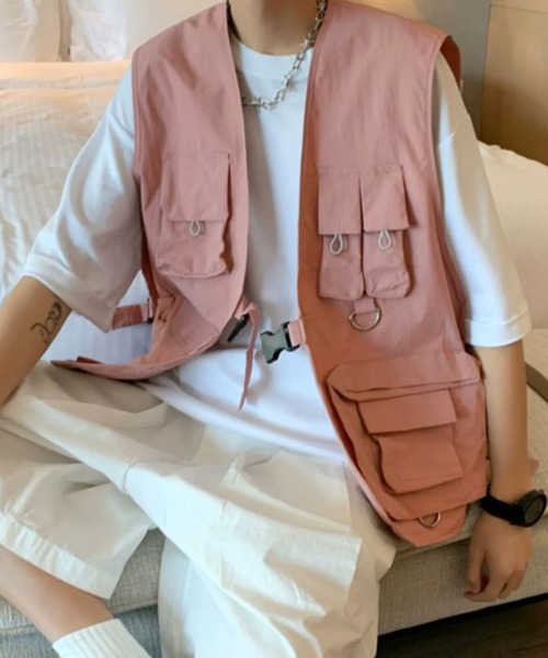 BENDER TOKYO（ベンダートウキョウ）の「【BENDER TOKYO】ミリタリー ルーズ フィッシングベスト（ベスト・メンズ・ブラック/ピンク・M/L）」の17枚目の写真