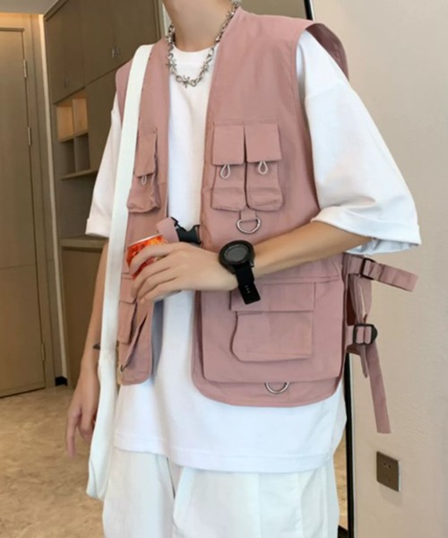 BENDER TOKYO（ベンダートウキョウ）の「【BENDER TOKYO】ミリタリー ルーズ フィッシングベスト（ベスト・メンズ・ブラック/ピンク・M/L）」の18枚目の写真