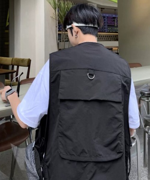 BENDER TOKYO（ベンダートウキョウ）の「【BENDER TOKYO】ミリタリー ルーズ フィッシングベスト（ベスト・メンズ・ブラック/ピンク・M/L）」の10枚目の写真