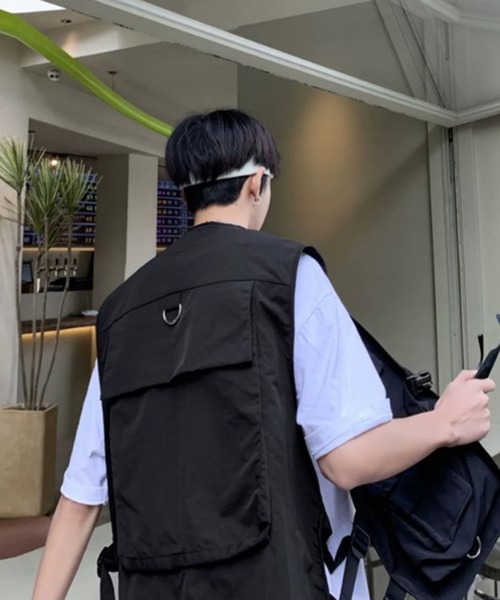 BENDER TOKYO（ベンダートウキョウ）の「【BENDER TOKYO】ミリタリー ルーズ フィッシングベスト（ベスト・メンズ・ブラック/ピンク・M/L）」の7枚目の写真