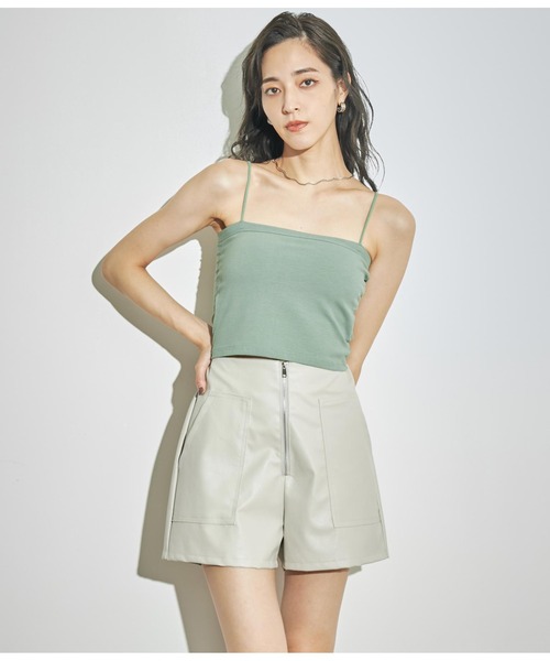 ANAP（アナップ）の「ジップデザインフェイクレザーハイウエスト