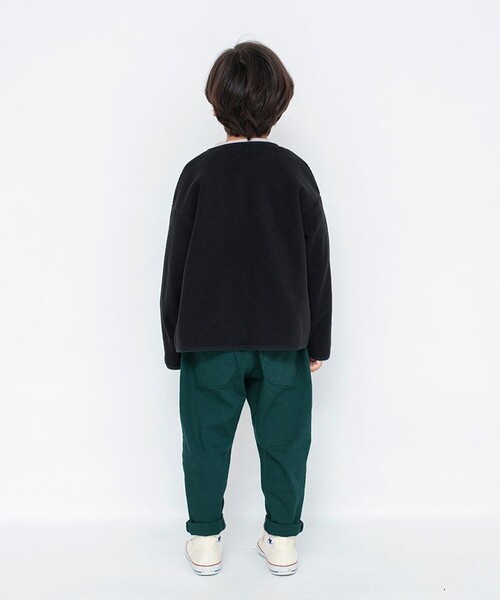 BRANSHES(ブランシェス)の「【軽】フリースジャケット(その他アウター・キッズ・アイボリー/ブラック/ライトグリーン・100/140/120/130/150/110/90)」の9枚目の写真