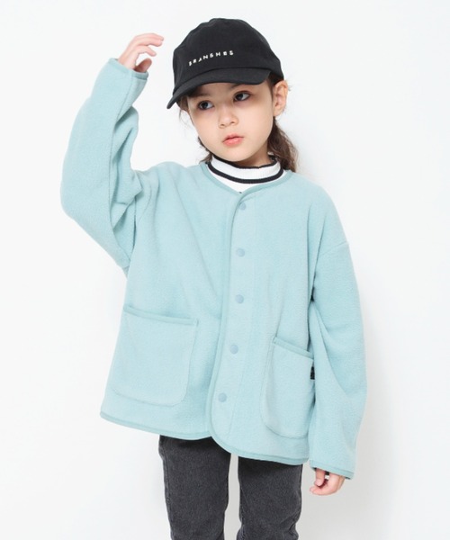 BRANSHES(ブランシェス)の「【軽】フリースジャケット(その他アウター・キッズ・アイボリー/ブラック/ライトグリーン・100/140/120/130/150/110/90)」の3枚目の写真
