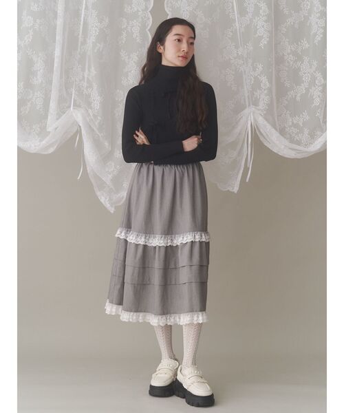 merry jenny（メリージェニー）の「リボンリボンリボンニット（ニット/セーター・レディース・オフホワイト/ピンク/ブラック・FREE）」の13枚目の写真