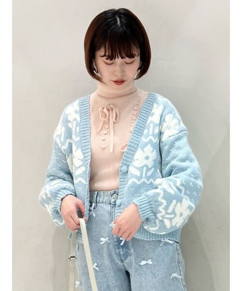 merry jenny（メリージェニー）の「リボンリボンリボンニット（ニット/セーター・レディース・オフホワイト/ピンク/ブラック・FREE）」の14枚目の写真