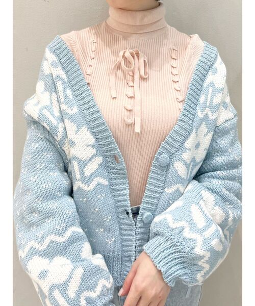 merry jenny（メリージェニー）の「リボンリボンリボンニット（ニット/セーター・レディース・オフホワイト/ピンク/ブラック・FREE）」の15枚目の写真