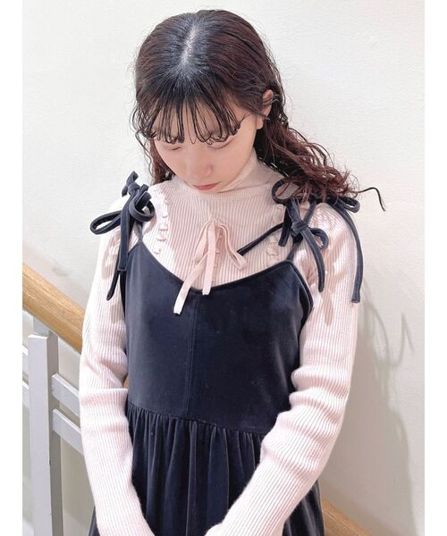 merry jenny（メリージェニー）の「リボンリボンリボンニット（ニット/セーター・レディース・オフホワイト/ピンク/ブラック・FREE）」の17枚目の写真