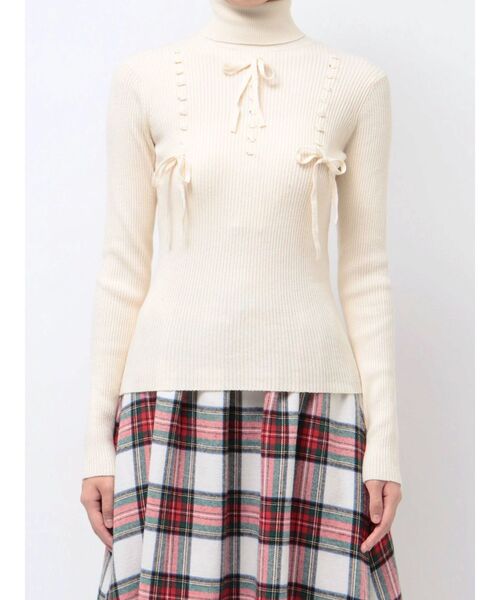 merry jenny（メリージェニー）の「リボンリボンリボンニット（ニット/セーター・レディース・オフホワイト/ピンク/ブラック・FREE）」の20枚目の写真