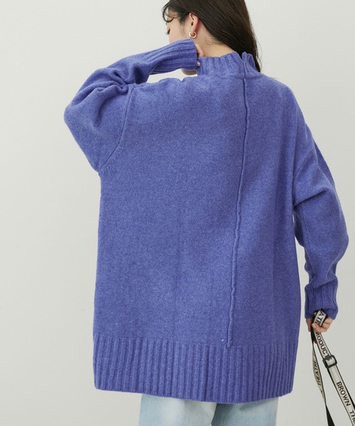 VIS（ビス）の「【選べる着丈】ふわもこサイドスリットニット【洗える】（ニット/セーター・レディース・ピンク/オフホワイト/ブルー系その他4/グレー系その他・FREE/FS）」の15枚目の写真