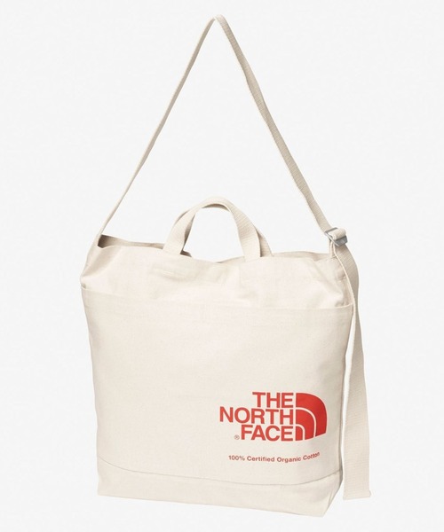 THE NORTH FACE（ザノースフェイス）の「THE NORTH FACE/ザ・ノース・フェイス ショルダーバッグ ORGANIC COTTON SHOULDER NM82386（トートバッグ・メンズ・オリーブ/グレー系その他/ホワイト×ブラック/ホワイト×グリーン/ホワイト×レッド/ホワイト×ブルー/ブラック系その他・FREE）」の2枚目の写真