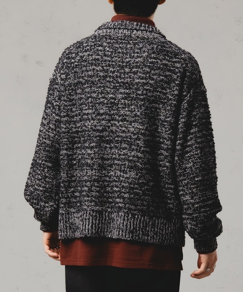 ウールブレンドメランジルーズニットポロ（ニット/セーター）｜epnok