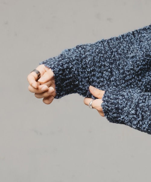 ウールブレンドメランジルーズニットポロ（ニット/セーター）｜epnok