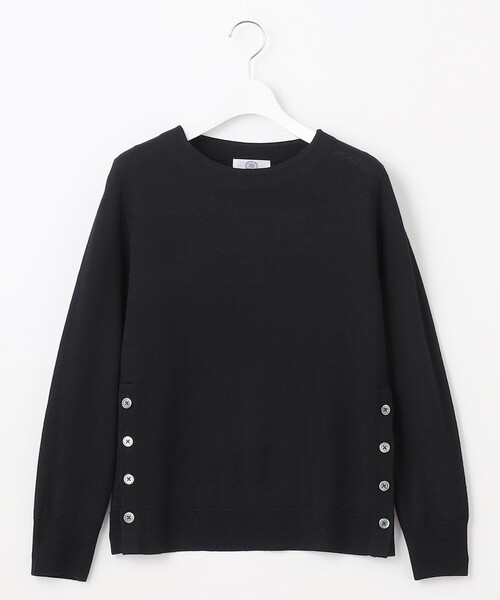 週末値下げ☆シンプルボートネック長袖ニット ホワイト JOHN SMEDLEY ジョンスメドレー レディース ボートネック長袖