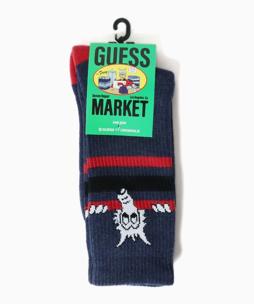 Guess（ゲス）の「GUESS/ゲス GO MARKET SOCKS 靴下（ソックス/靴下・メンズ・ホワイト/ダークネイビー・FREE）」の7枚目の写真