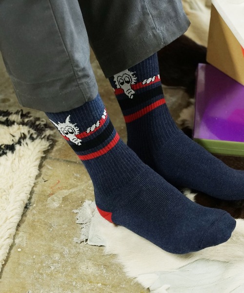 Guess（ゲス）の「GUESS/ゲス GO MARKET SOCKS 靴下（ソックス/靴下・メンズ・ホワイト/ダークネイビー・FREE）」の10枚目の写真