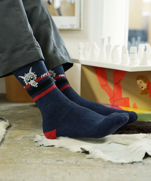 Guess（ゲス）の「GUESS/ゲス GO MARKET SOCKS 靴下（ソックス/靴下・メンズ・ホワイト/ダークネイビー・FREE）」の9枚目の写真