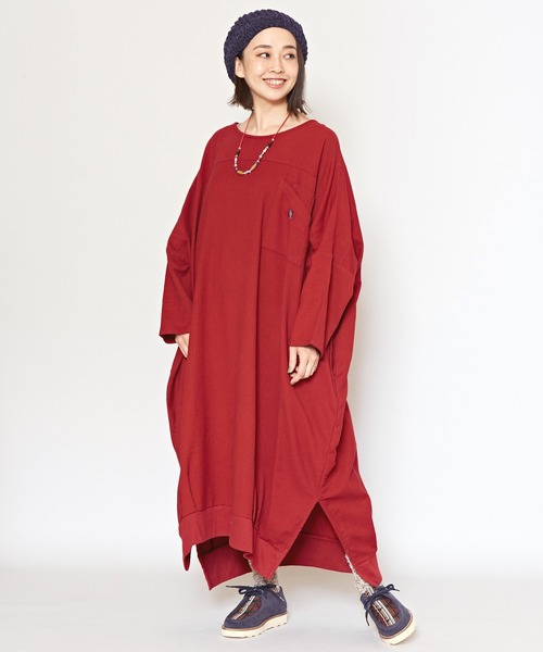 チャイハネ（チャイハネ）の「【チャイハネ】サンネパワンピース（ワンピース・レディース・ブルー/レッド/ホワイト/ブラック/カーキ・FREE）」の5枚目の写真