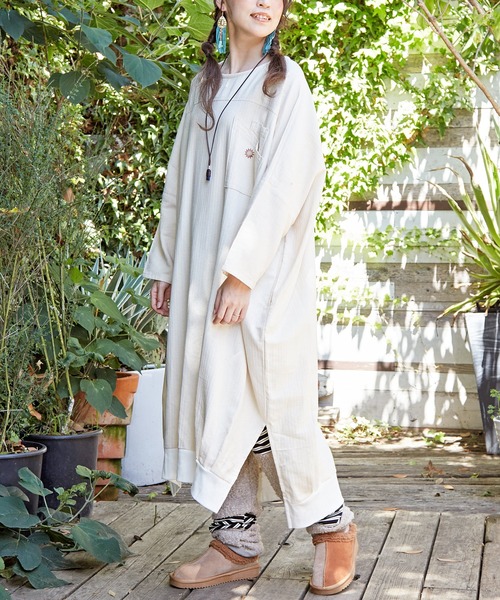 チャイハネ（チャイハネ）の「【チャイハネ】サンネパワンピース（ワンピース・レディース・ブルー/レッド/ホワイト/ブラック/カーキ・FREE）」の16枚目の写真