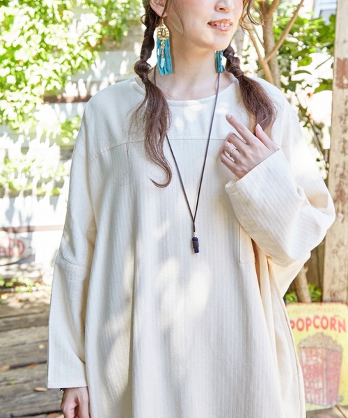 チャイハネ（チャイハネ）の「【チャイハネ】サンネパワンピース（ワンピース・レディース・ブルー/レッド/ホワイト/ブラック/カーキ・FREE）」の18枚目の写真