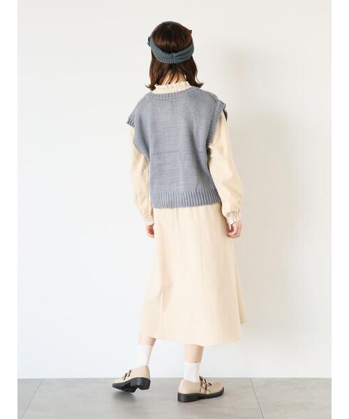 ehka sopo（エヘカソポ）の「【Maison SAJOU】刺繍ワンピース（ワンピース・レディース・チャコールグレー/ライトベージュ/グリーン・F）」の20枚目の写真