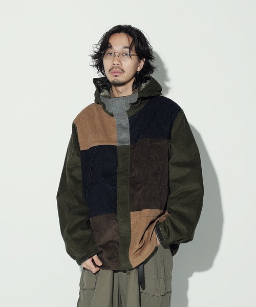 HUF（ハフ）の「HUF / ハフ CONTRAST CORD MOUNTAIN JACKET コントラストコード マウンテンジャケット（マウンテンパーカー・メンズ・パープル/グリーン・MEDIUM/LARGE）」の15枚目の写真