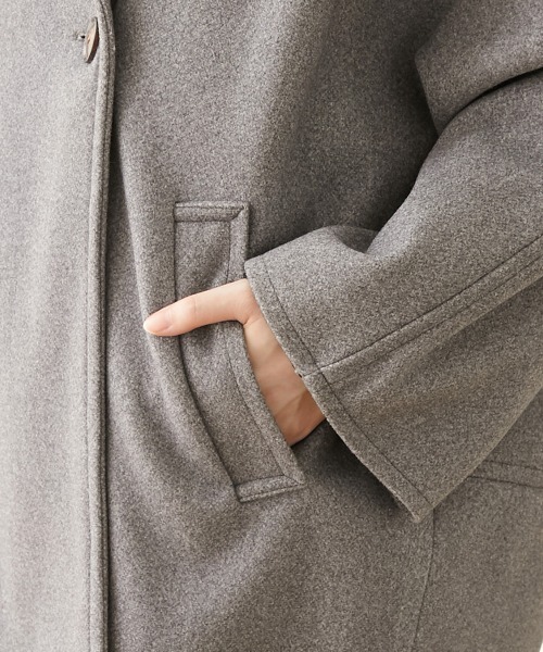 オーバーサイズ ウール調フーデッドコート（その他アウター）｜nissen（ニッセン）