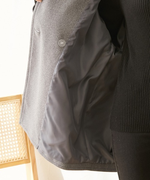 オーバーサイズ ウール調フーデッドコート（その他アウター）｜nissen（ニッセン）