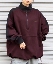 【新色登場】裏毛ハーフジップ袖ラインプルオーバー