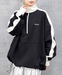 tiptop | 【新色登場】裏毛ハーフジップ袖ラインプルオーバー(スウェット)