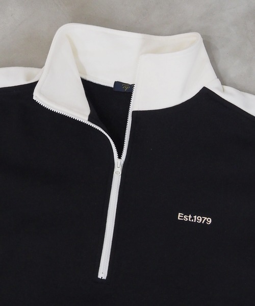 tiptop（ティップトップ）の「【新色登場】裏毛ハーフジップ袖ラインプルオーバー（スウェット・レディース・ブラック/アイボリー/グレー/エンジ/ネイビー・FREE）」の11枚目の写真