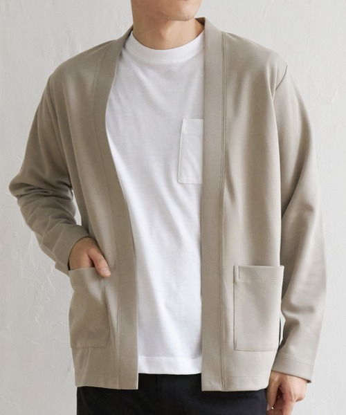 ikka（イッカ）の「Ｖネックカーデインナーセット（カーディガン/ボレロ・メンズ・ブルー/ベージュ/ブラック・S/XL/M/L）」の3枚目の写真