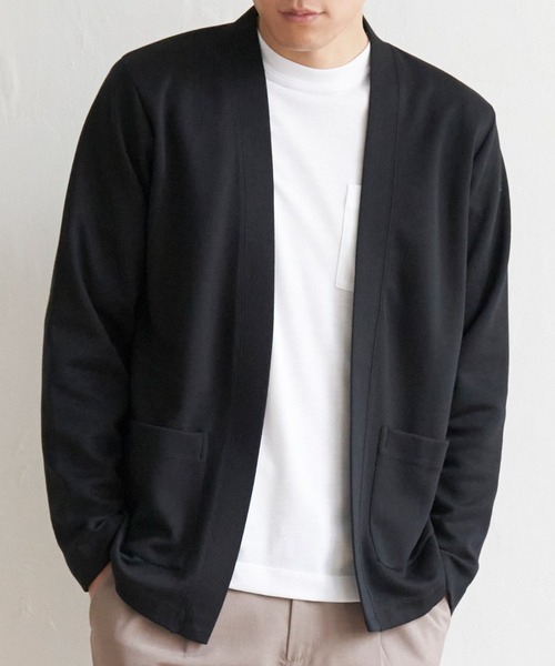 ikka（イッカ）の「Ｖネックカーデインナーセット（カーディガン/ボレロ・メンズ・ブルー/ベージュ/ブラック・S/XL/M/L）」の2枚目の写真