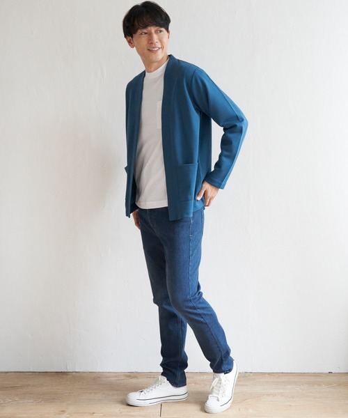 ikka（イッカ）の「Ｖネックカーデインナーセット（カーディガン/ボレロ・メンズ・ブルー/ベージュ/ブラック・S/XL/M/L）」の7枚目の写真