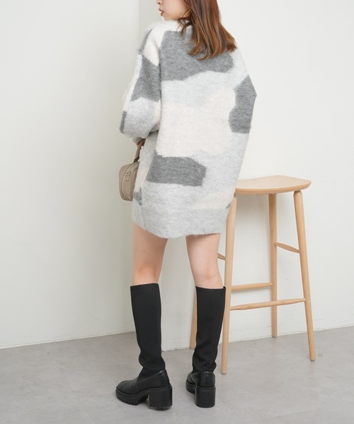 ハートジャガードチュニック　HeartJacquardTunic セール】 フラワーカットジャガードチュニック （チュニック