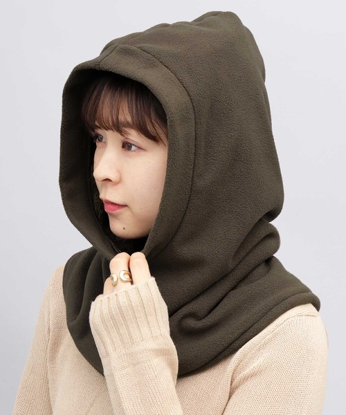 A.M.S.（エーエムエス）の「A.M.S.別注 裏ボア マイクロフリース ビッグ フードウォーマー（ネックウォーマー/スヌード・メンズ・ブラック/オフホワイト/カーキ・FREE）」の5枚目の写真