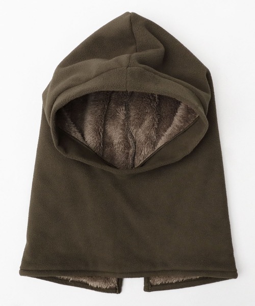 A.M.S.（エーエムエス）の「A.M.S.別注 裏ボア マイクロフリース ビッグ フードウォーマー（ネックウォーマー/スヌード・メンズ・ブラック/オフホワイト/カーキ・FREE）」の4枚目の写真