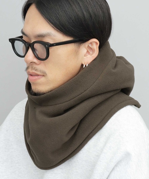 A.M.S.（エーエムエス）の「A.M.S.別注 裏ボア マイクロフリース ビッグ フードウォーマー（ネックウォーマー/スヌード・メンズ・ブラック/オフホワイト/カーキ・FREE）」の7枚目の写真