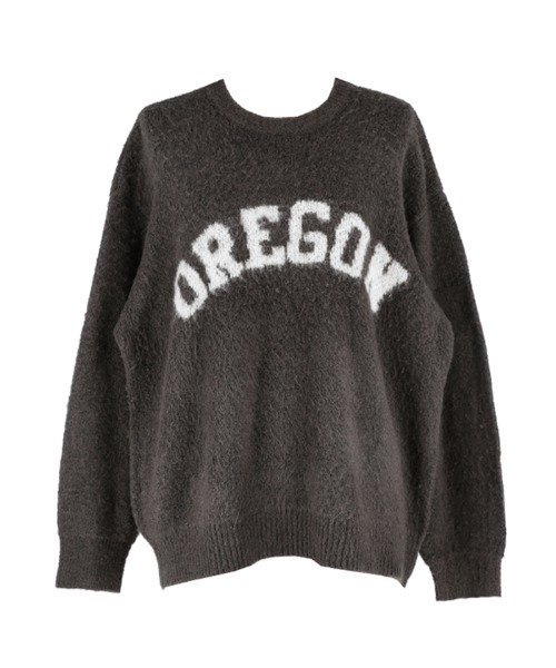 coca（coca）（コカ）の「ブークレーニット ロゴトップス（ニット/セーター・レディース・グレー/グレイッシュベージュ/レッド/チャコール・M/L）」の17枚目の写真