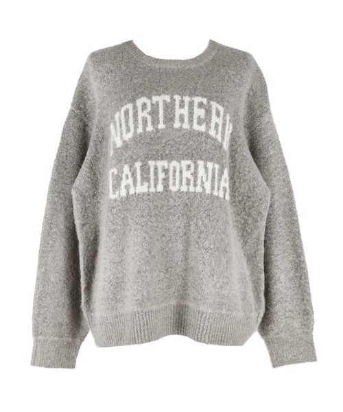 coca（coca）（コカ）の「ブークレーニット ロゴトップス（ニット/セーター・レディース・グレー/グレイッシュベージュ/レッド/チャコール・M/L）」の18枚目の写真