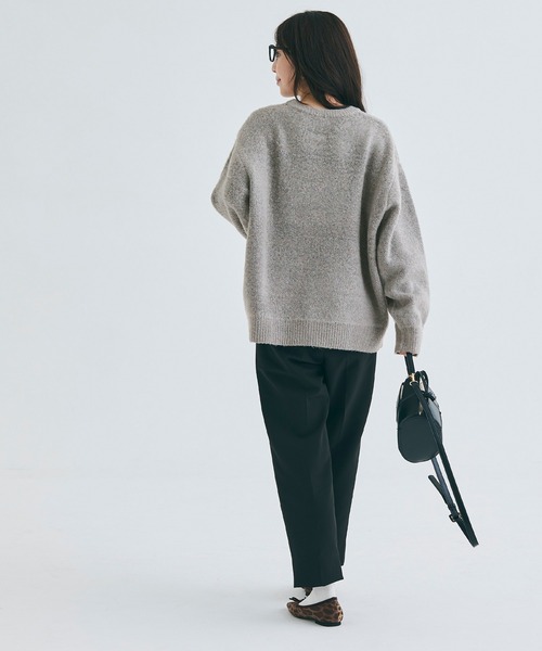 coca（coca）（コカ）の「ブークレーニット ロゴトップス（ニット/セーター・レディース・グレー/グレイッシュベージュ/レッド/チャコール・M/L）」の11枚目の写真