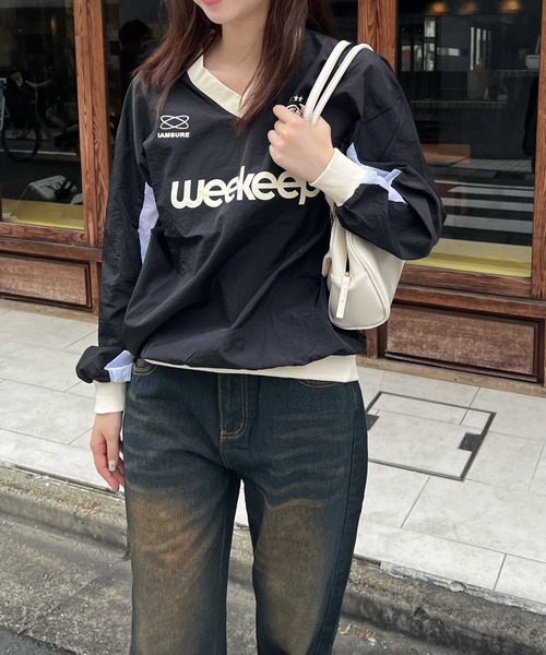 MEMECLE（メメクル）の「【 MEMECLE / メメクル 】プリントVネックゲームシャツ（Tシャツ/カットソー・レディース・ブラック/レッド/グレー/ネイビー・M/L/S）」の11枚目の写真