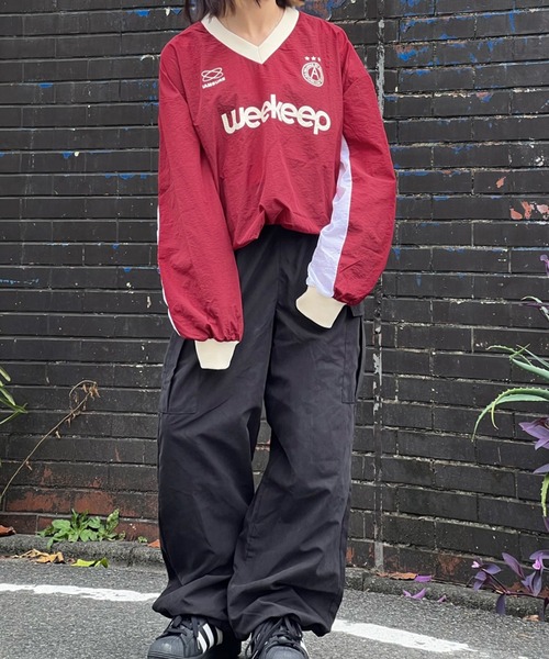 MEMECLE（メメクル）の「【 MEMECLE / メメクル 】プリントVネックゲームシャツ（Tシャツ/カットソー・レディース・ブラック/レッド/グレー/ネイビー・M/L/S）」の15枚目の写真