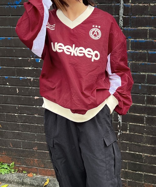 MEMECLE（メメクル）の「【 MEMECLE / メメクル 】プリントVネックゲームシャツ（Tシャツ/カットソー・レディース・ブラック/レッド/グレー/ネイビー・M/L/S）」の16枚目の写真